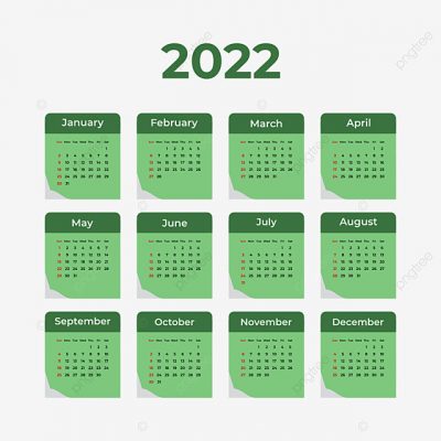 2022 dates